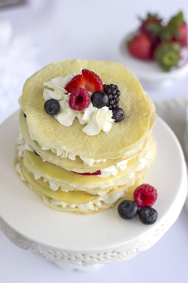 Healthy Berry Crepe Cake