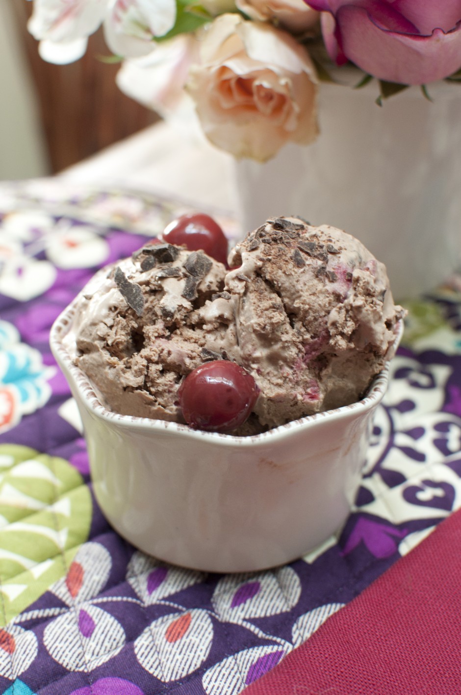 Healthy Chocolate Cherry Ice Cream